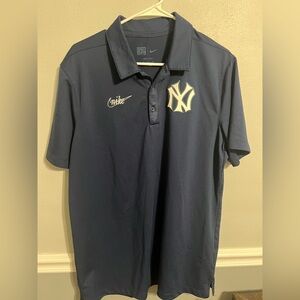Men's New York Yankees Nike Cooperstown Collection Logo Franchise Polo Sz‎ L